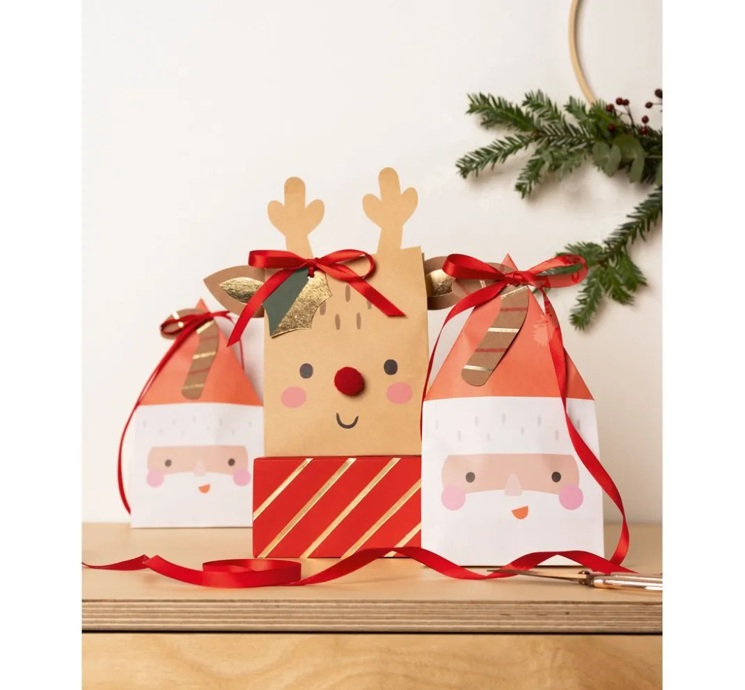 folia Tüten & Anhänger|Tüten & Anhänger>Paper Bag Set "Santa & Deer"
