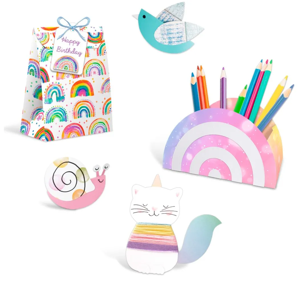 Kinder URSUS Papier-Bastelsets|Weitere Geschenkideen Für Kinder>Papier-Bastelset "Cute Rainbow"