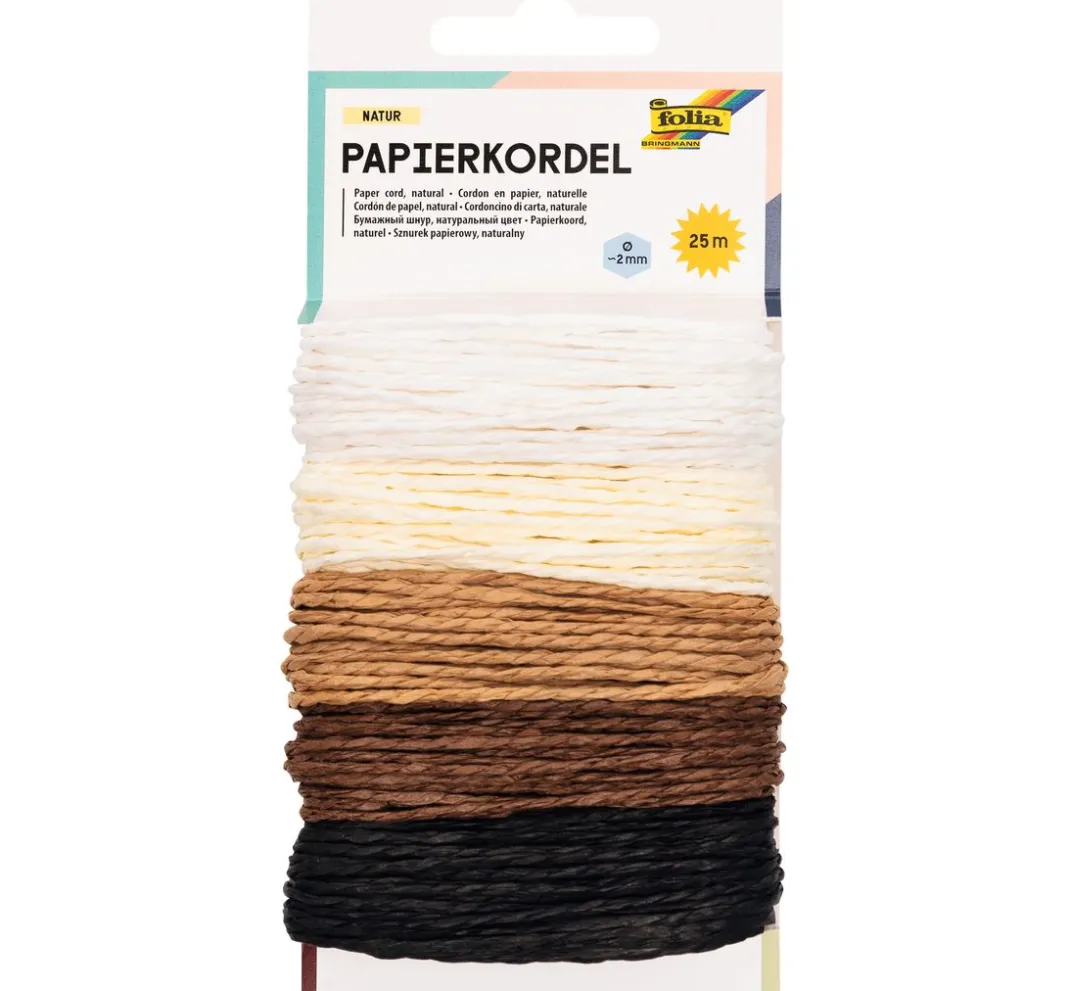 folia Kordel>Papierkordel "Natur"
