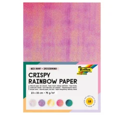 Kinder folia Spezialpapier & -Karton|Papier>Papier-Mix Irisierend "Crispy Rainbow"
