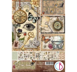Ciao Bella Farb- & Motivblöcke|Scrapbooking>Papier-Set "Cabinet of Curiosities"