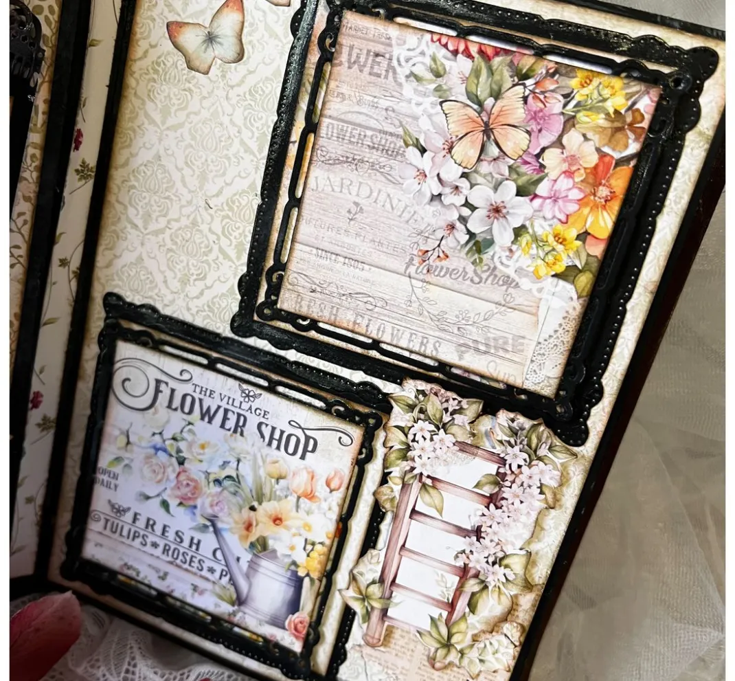 Ciao Bella Farb- & Motivblöcke>Papier-Set "Flower Shop"