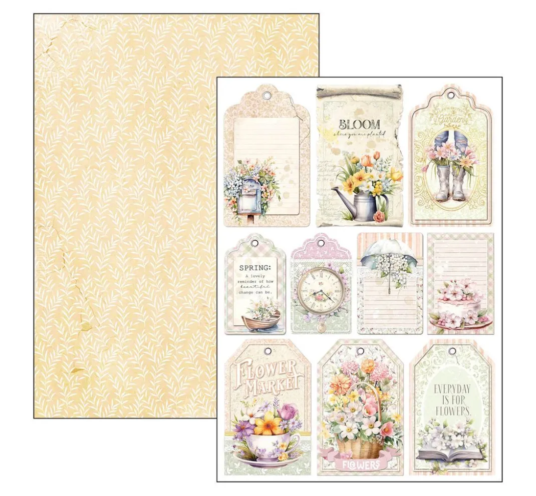 Ciao Bella Farb- & Motivblöcke>Papier-Set "Flower Shop"