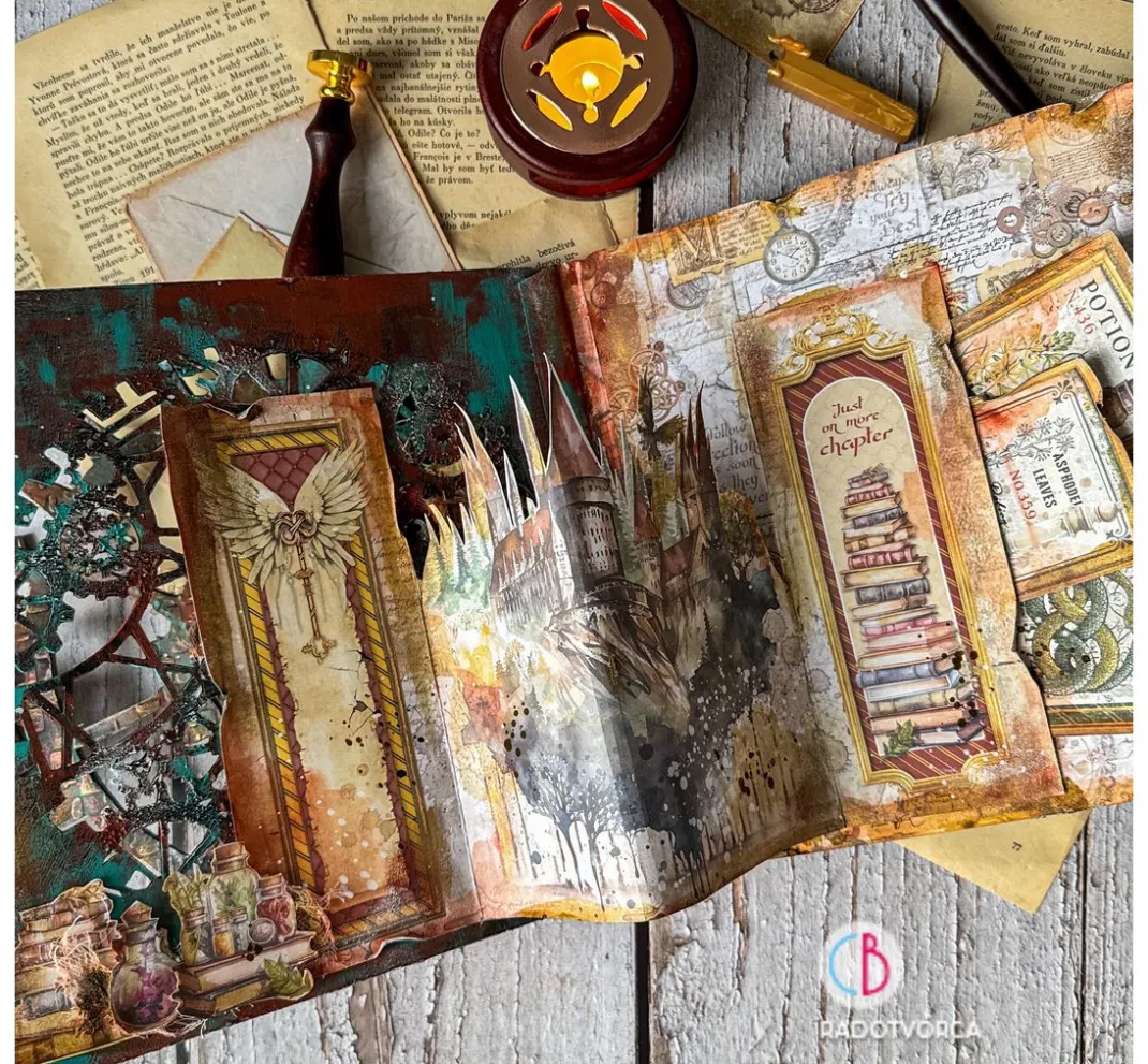 Ciao Bella Farb- & Motivblöcke|Scrapbooking>Papier-Set "Wizard Academy"