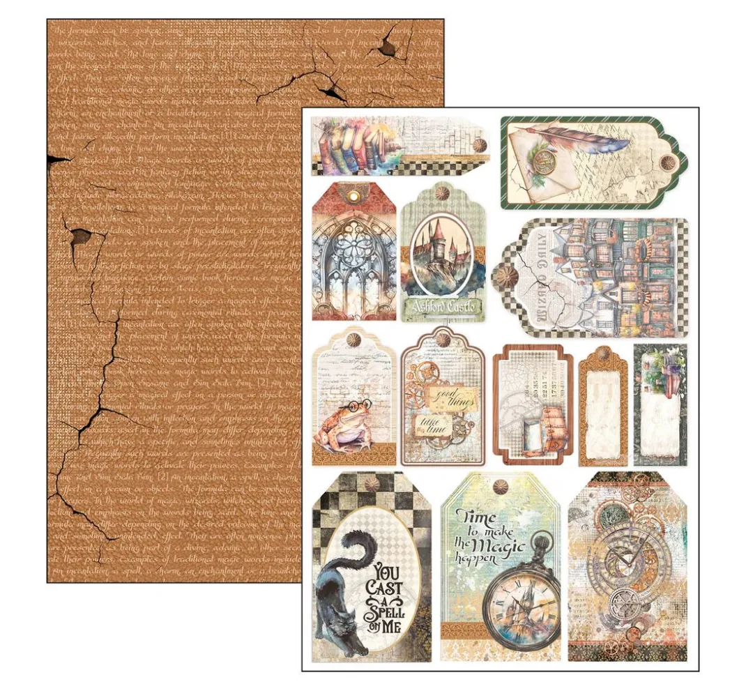 Ciao Bella Farb- & Motivblöcke|Scrapbooking>Papier-Set "Wizard Academy"