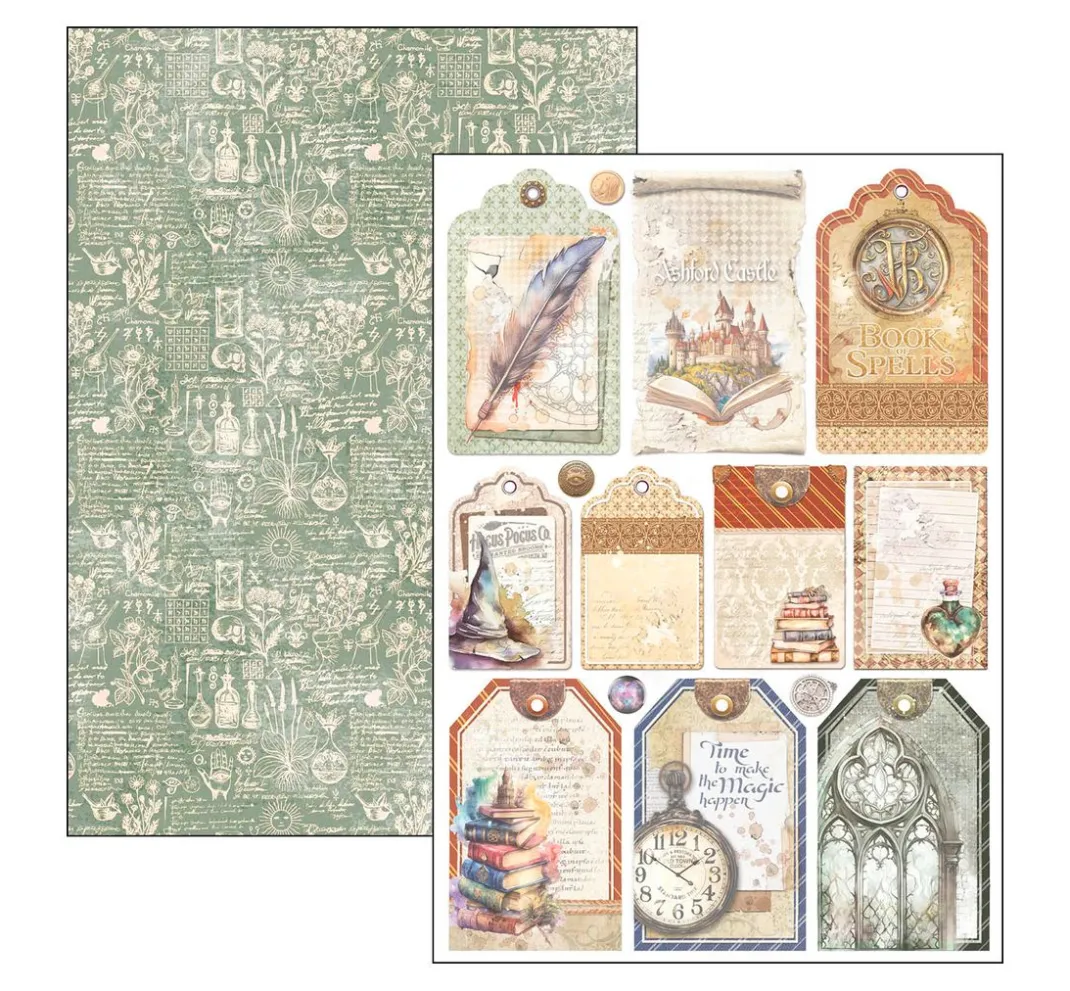 Ciao Bella Farb- & Motivblöcke|Scrapbooking>Papier-Set "Wizard Academy"