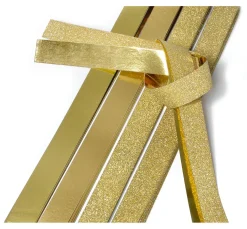 Gebrüder Bertels Origami & Papier Falten|Papierstreifen>Papierstreifen "Glitter, gold", 15mm