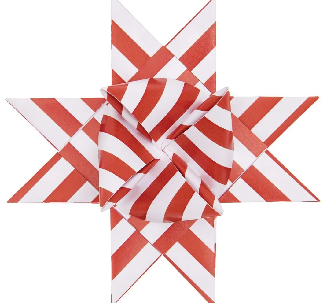 Rico Design Origami & Papier Falten|Papierstreifen>Papierstreifen "Stripes", Rot/Weiß