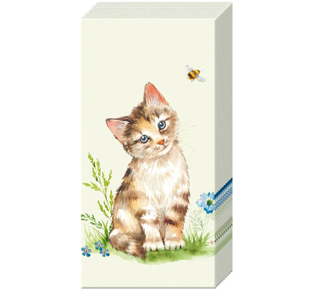 IHR Serviettentechnik>Papiertaschentücher "Cat Kira"