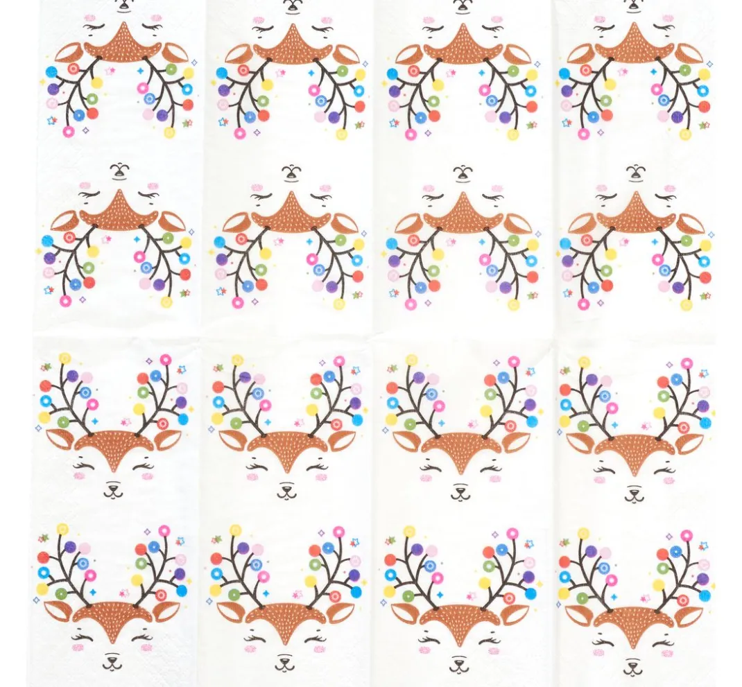 Paper+Design Serviettentechnik>Papiertaschentücher "Colourful Deer"