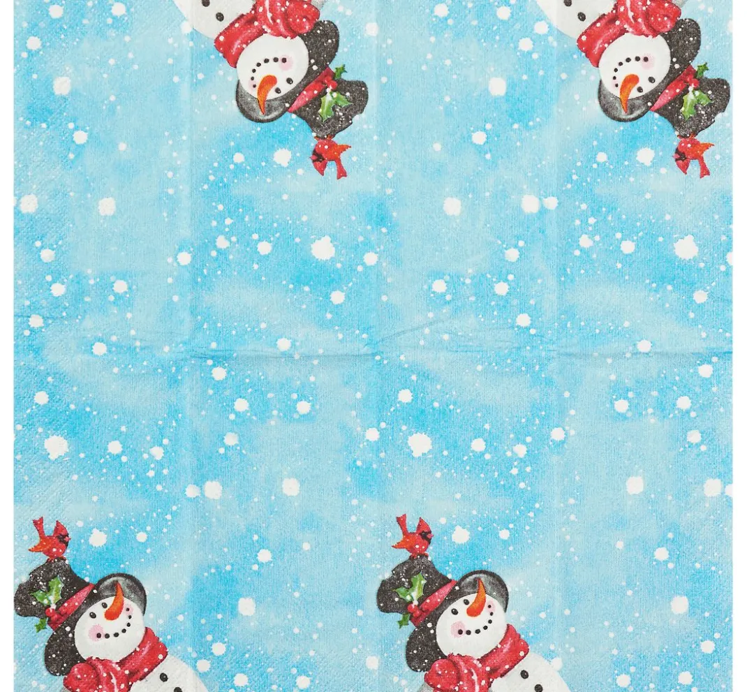 Paper+Design Serviettentechnik>Papiertaschentücher "Happy Snowman"