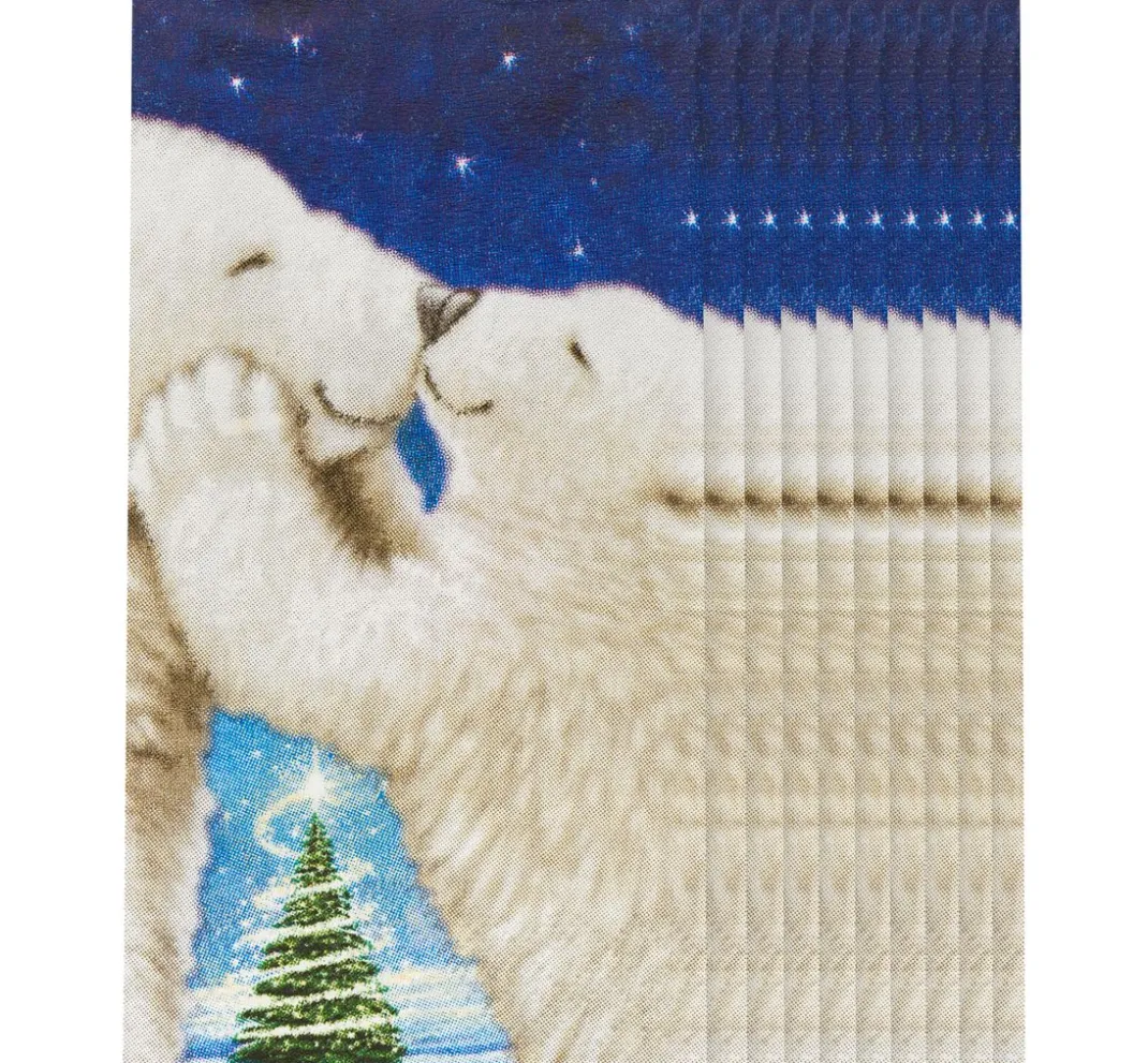 Paper+Design Serviettentechnik>Papiertaschentücher "Polar Bear Kiss"
