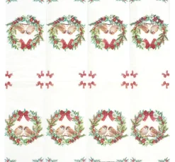 Ambiente Serviettentechnik>Papiertaschentücher "Sparrows In Wreath"