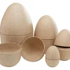 Kinder décopatch Holz|Decoupage>Pappmaché-Eier, teilbar, 5-er Set