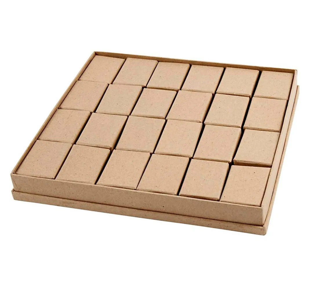Kinder creativ company Adventskalender|Holz>Pappschachteln "Rechteck" in Schachtel, 24 Stück