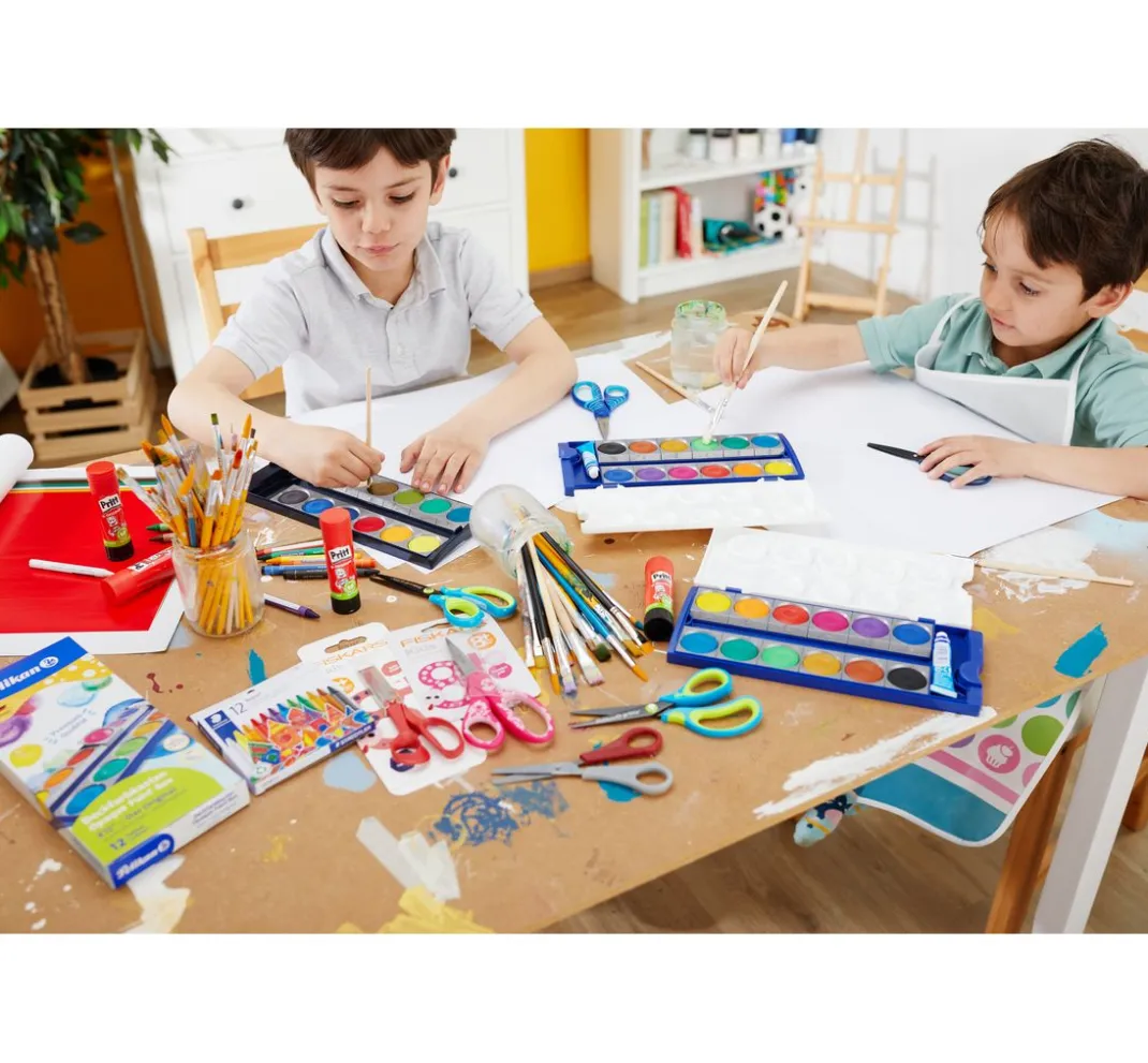 Kinder Pelikan Bastelfarbe|Schulmalfarbe>Deckfarbkasten "K24"