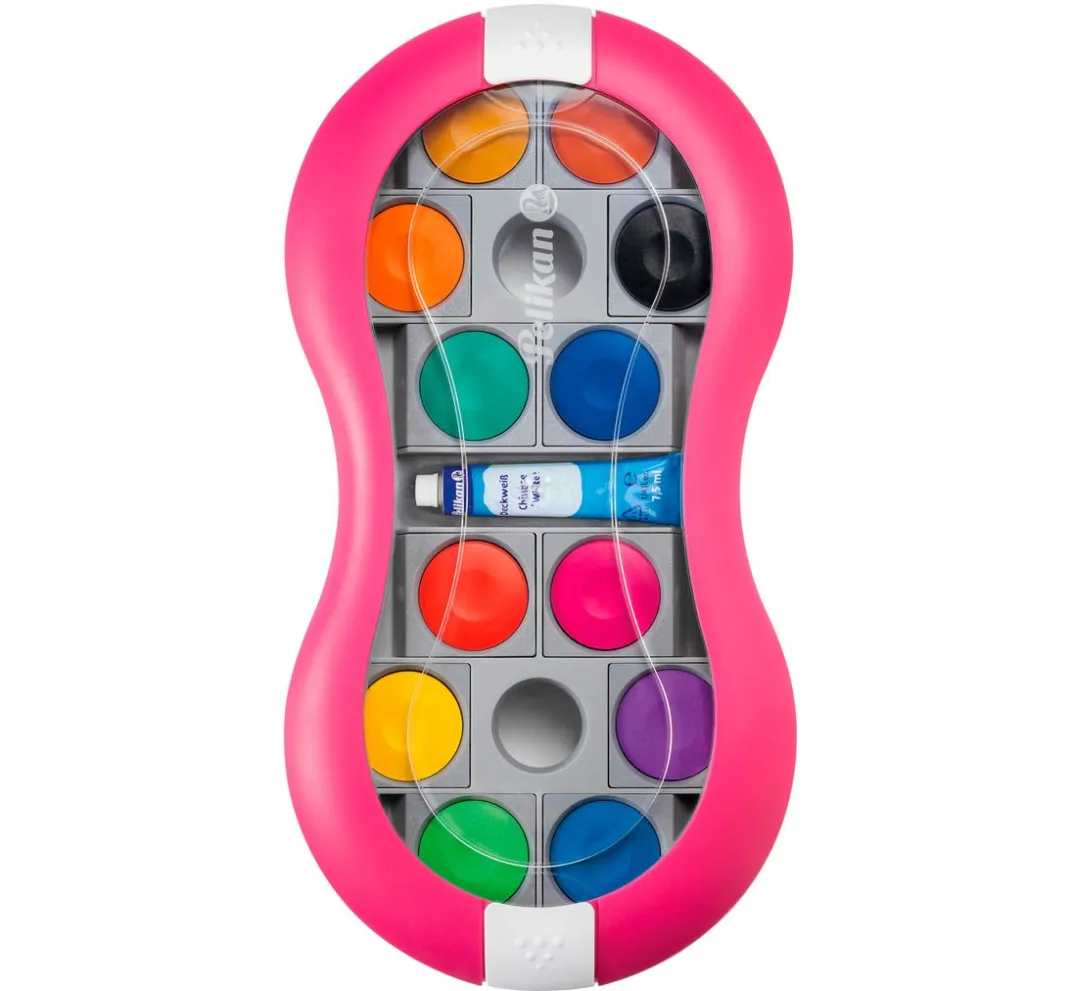 Kinder Pelikan Bastelfarbe|Schulmalfarbe>Deckfarbkasten "Space", 12 Farben