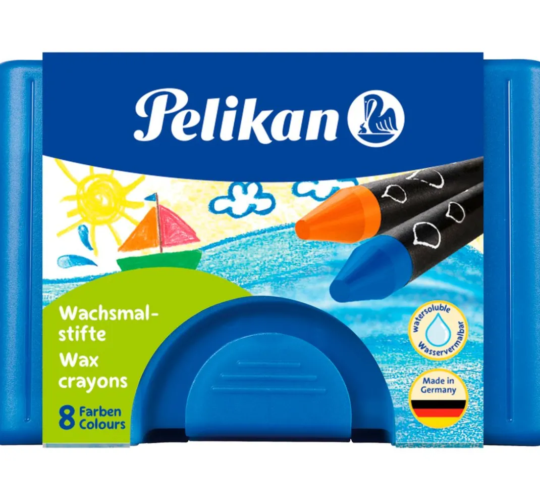 Kinder Pelikan Bastelfarbe|Wachsfarbe>Wachsmalstifte "Rund", wasservermalbar