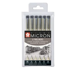 Sakura Malen & Zeichnen|Stifte>Pigma Micron Etui, 6er-Set
