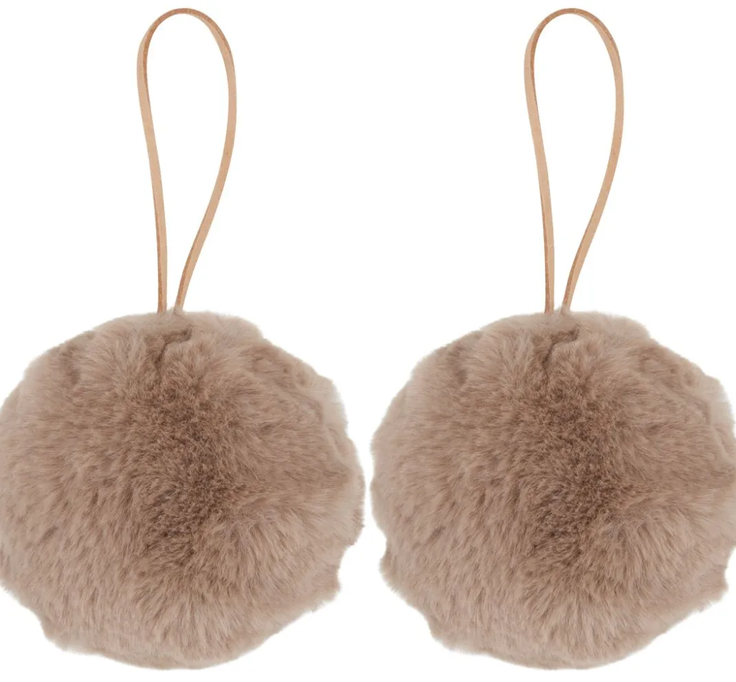 Kinder Othmar Decorations Pompons|Bastelzubehör>Plüsch Kugel "Filis", ca. Ø 9 cm, 2 Stück