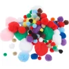 Kinder Rayher Pompons|Bastelzubehör>Pompons "Farben & Größen Mix", 100 Stück