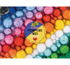 Kinder folia Pompons|Pompons Basteln>Pompons Mix Jumbo "Glitter"