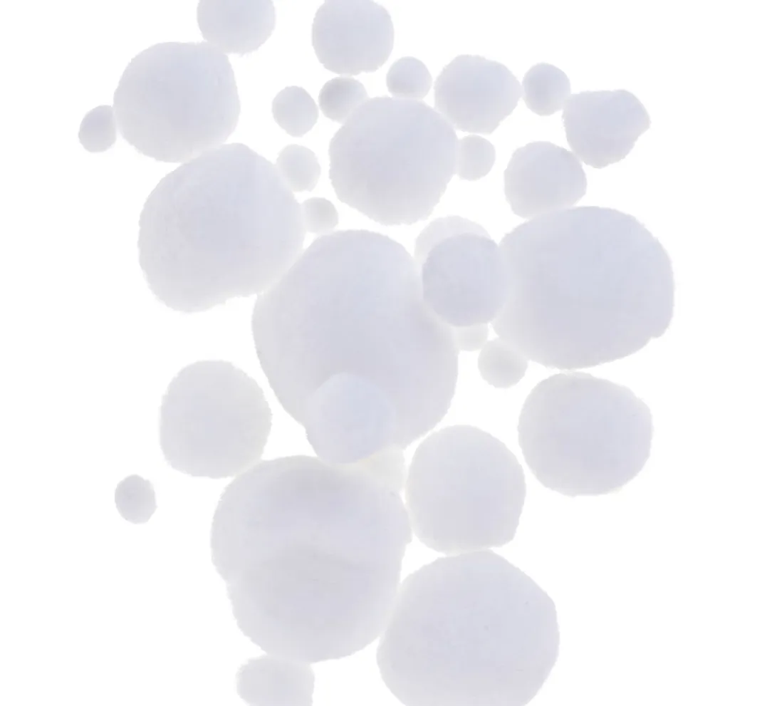 Kinder folia Pompons|Bastelzubehör>Pompons, Weiß