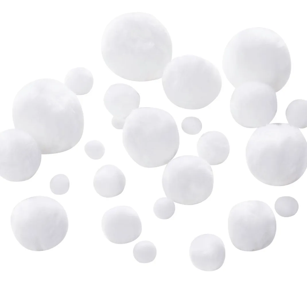 Kinder folia Pompons|Bastelzubehör>Pompons, Weiß