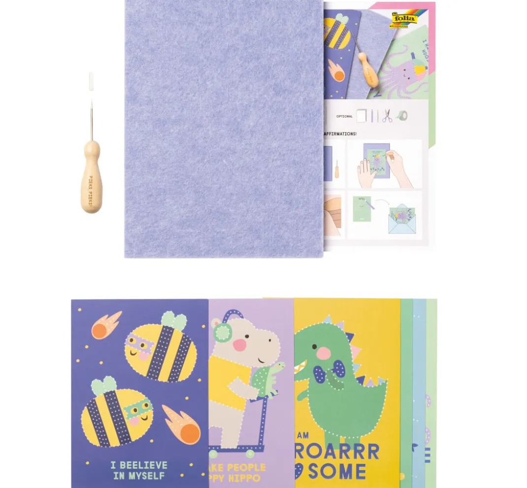 Kinder folia Papier-Bastelsets|Weitere Geschenkideen Für Kinder>Prickel-Set