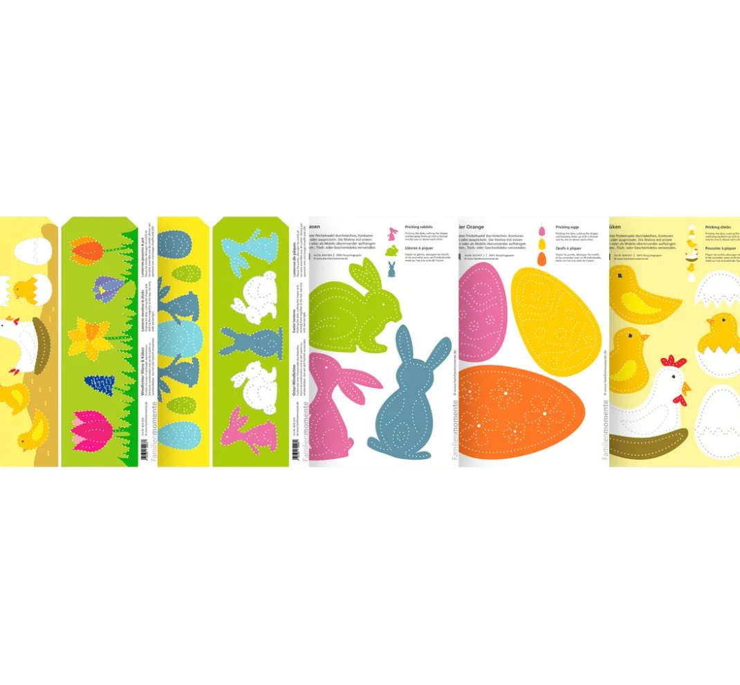 Kinder Familienmomente Papier|Papier-Bastelsets>Prickelvorlagen-Set "Osterfreunde"