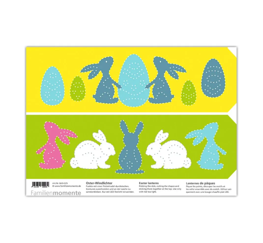 Kinder Familienmomente Papier|Papier-Bastelsets>Prickelvorlagen-Set "Osterfreunde"