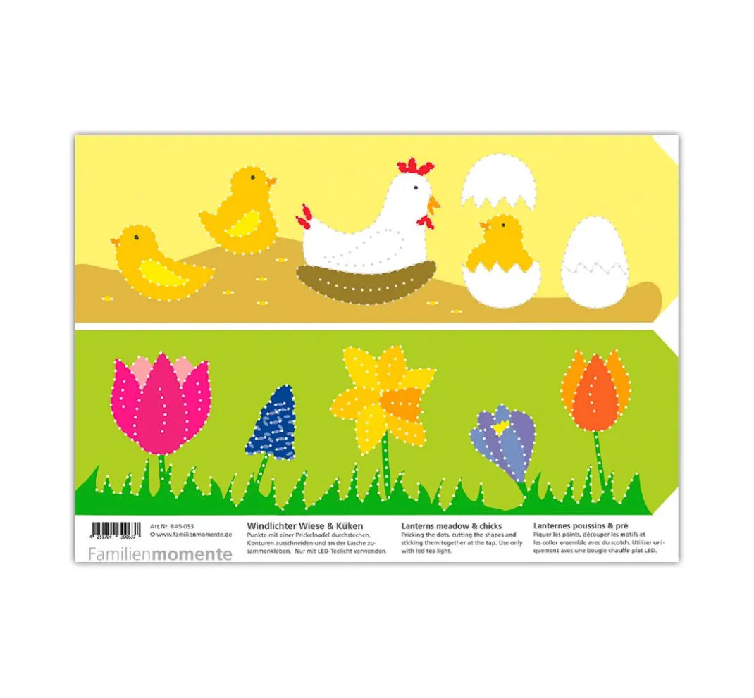 Kinder Familienmomente Papier|Papier-Bastelsets>Prickelvorlagen-Set "Osterfreunde"