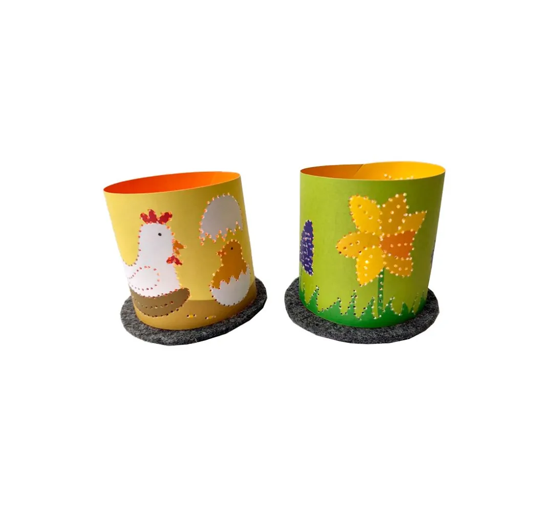 Kinder Familienmomente Papier|Papier-Bastelsets>Prickelvorlagen-Set "Osterfreunde"