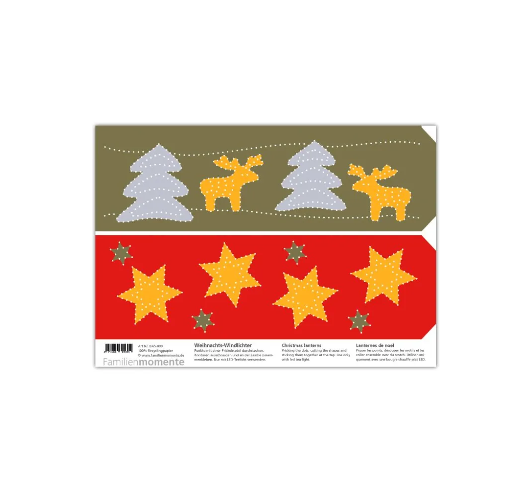 Kinder Familienmomente Papier|Papier-Bastelsets>Prickelvorlagen-Set "Schöne Winterzeit"