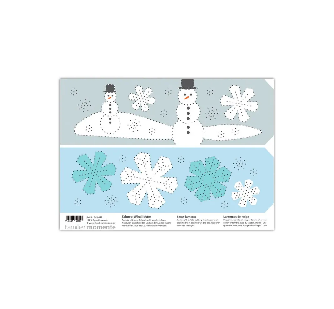 Kinder Familienmomente Papier|Papier-Bastelsets>Prickelvorlagen-Set "Schöne Winterzeit"