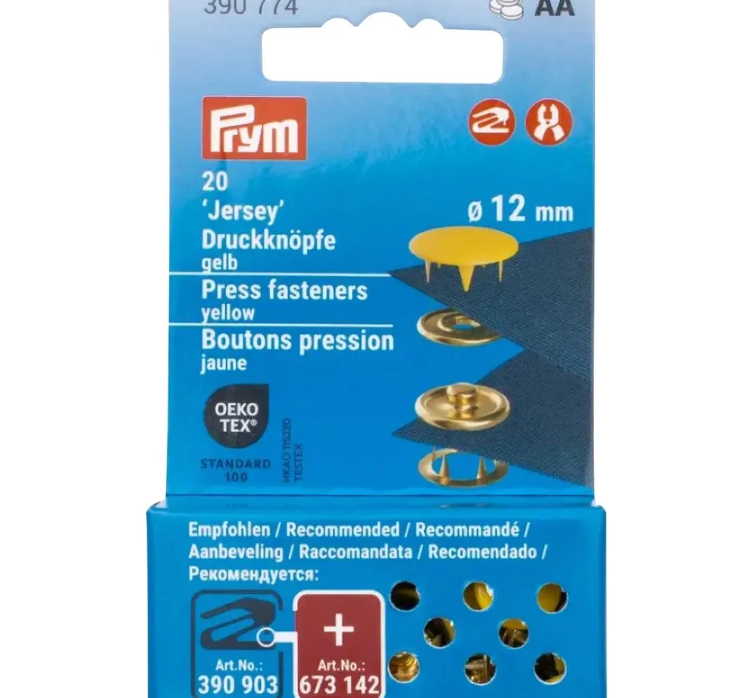 Prym Nieten & Ösen|Taschen-Design>Druckknöpfe Jersey, 12 mm, 20 Stück (de)