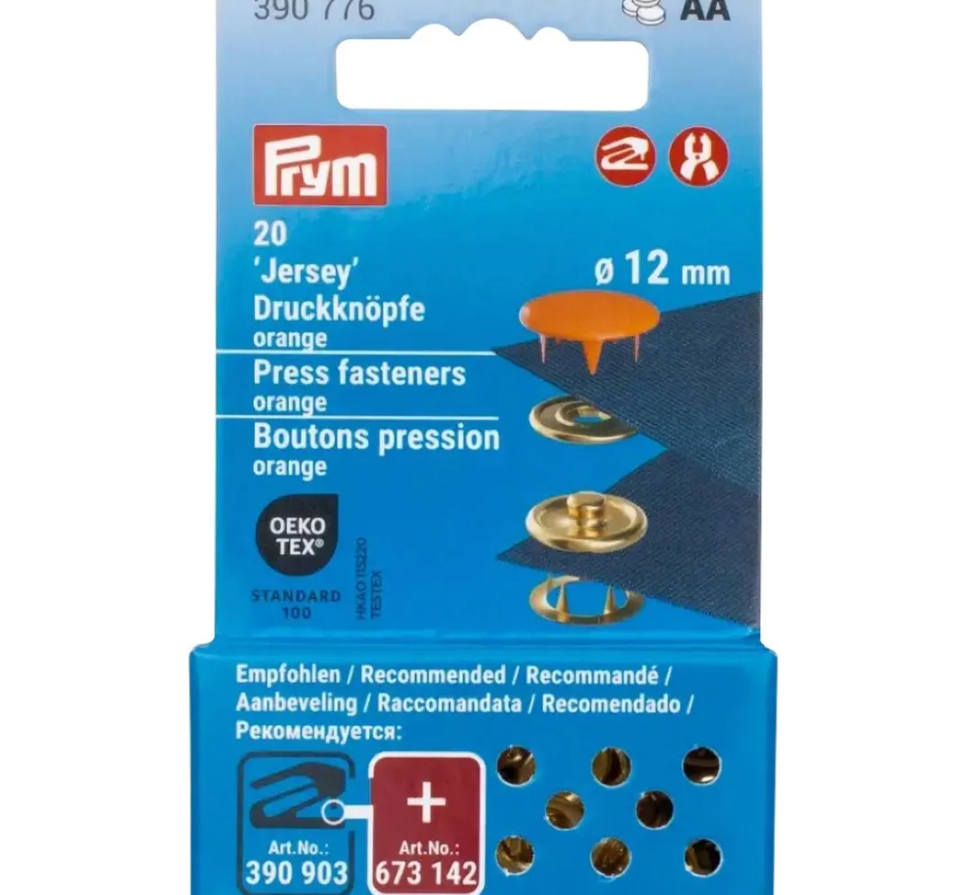 Prym Nieten & Ösen|Taschen-Design>Druckknöpfe Jersey, 12 mm, 20 Stück (de)