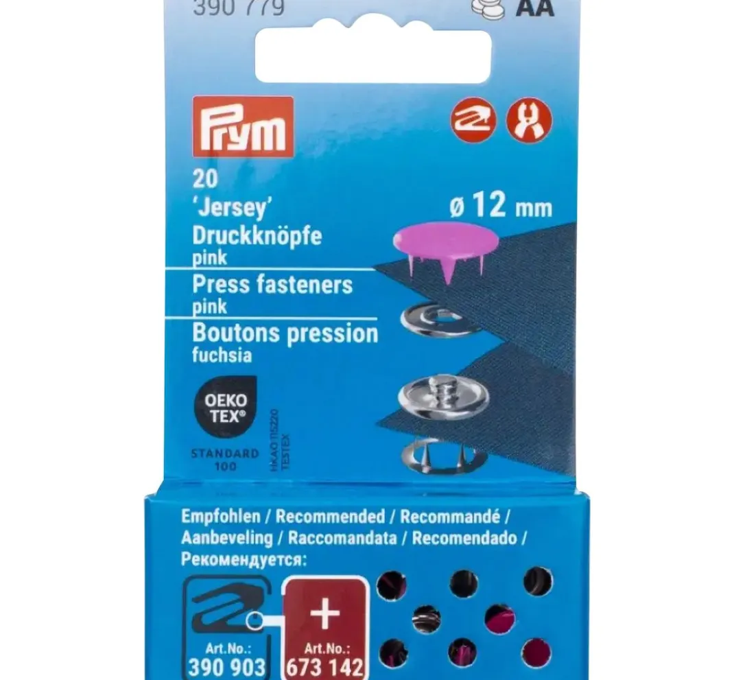 Prym Nieten & Ösen|Taschen-Design>Druckknöpfe Jersey, 12 mm, 20 Stück (de)