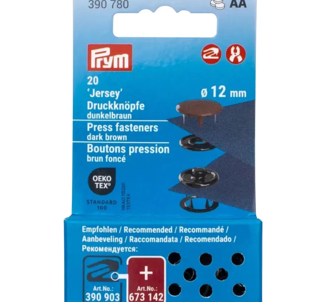 Prym Nieten & Ösen|Taschen-Design>Druckknöpfe Jersey, 12 mm, 20 Stück (de)