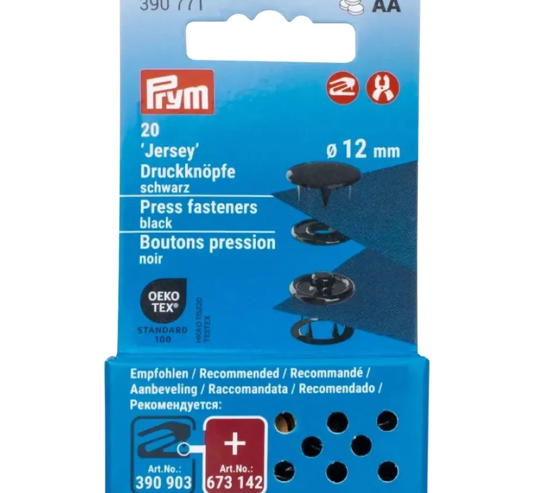 Prym Nieten & Ösen|Taschen-Design>Druckknöpfe Jersey, 12 mm, 20 Stück (de)