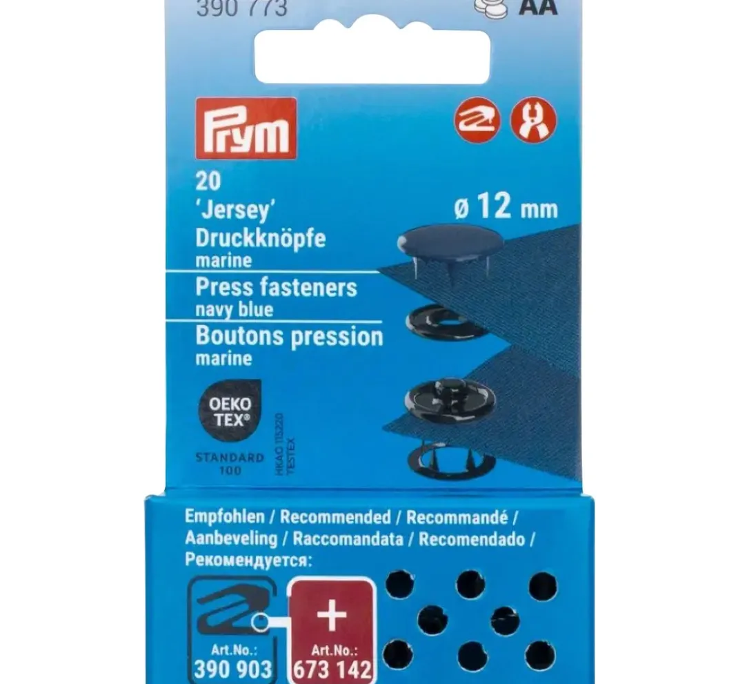 Prym Nieten & Ösen|Taschen-Design>Druckknöpfe Jersey, 12 mm, 20 Stück (de)