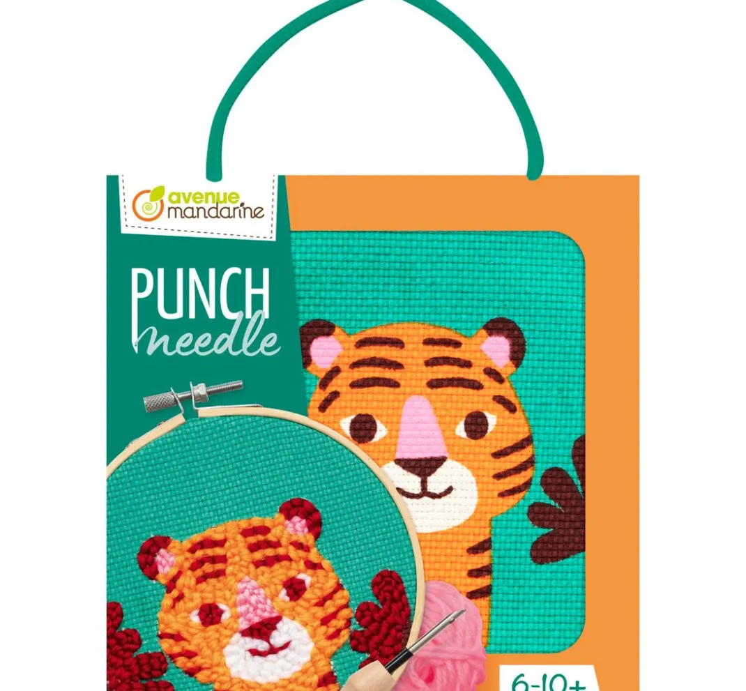 Kinder My Mandarine Handarbeit-Sets|Stickset>Punch Needle Set "Tiger"