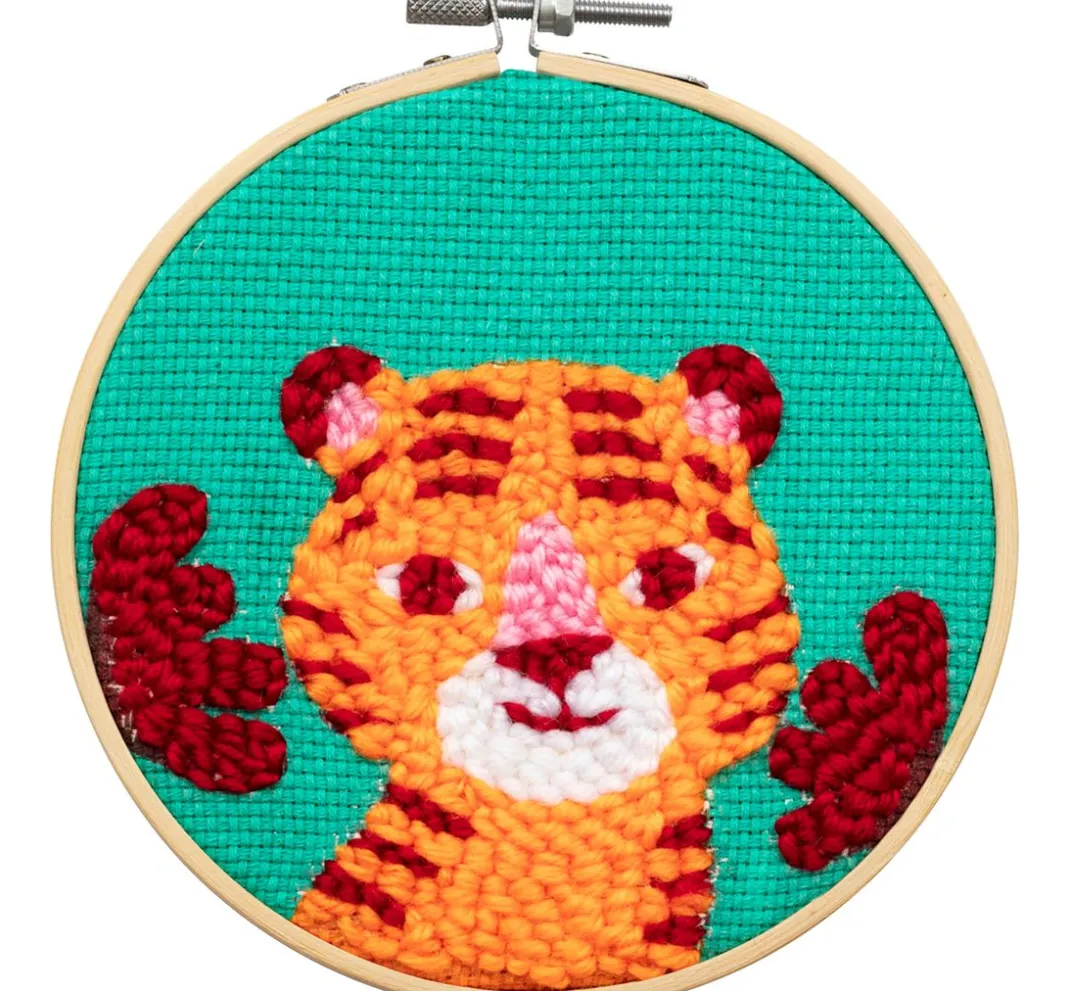 Kinder My Mandarine Handarbeit-Sets|Stickset>Punch Needle Set "Tiger"