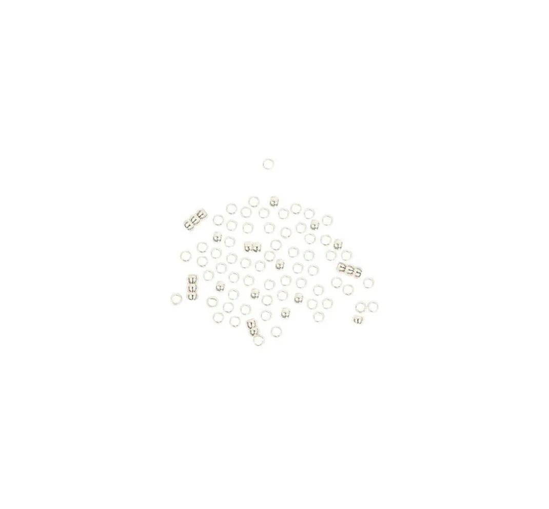 Rico Design Quetschperlen>Quetschperlen, Silber, 2 mm