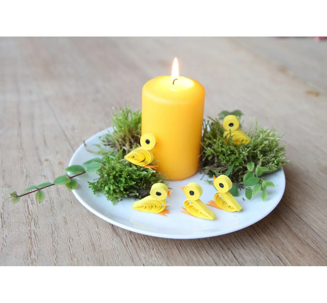 papier+ideen Quilling|Papierstreifen>Quilling-Set "Küken im Ei"