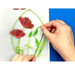 papier+ideen Quilling|Papierstreifen>Quilling-Set "Mohnblumen"
