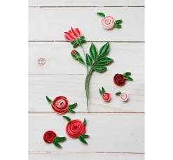 papier+ideen Quilling|Papierstreifen>Quilling-Set "Rosen"