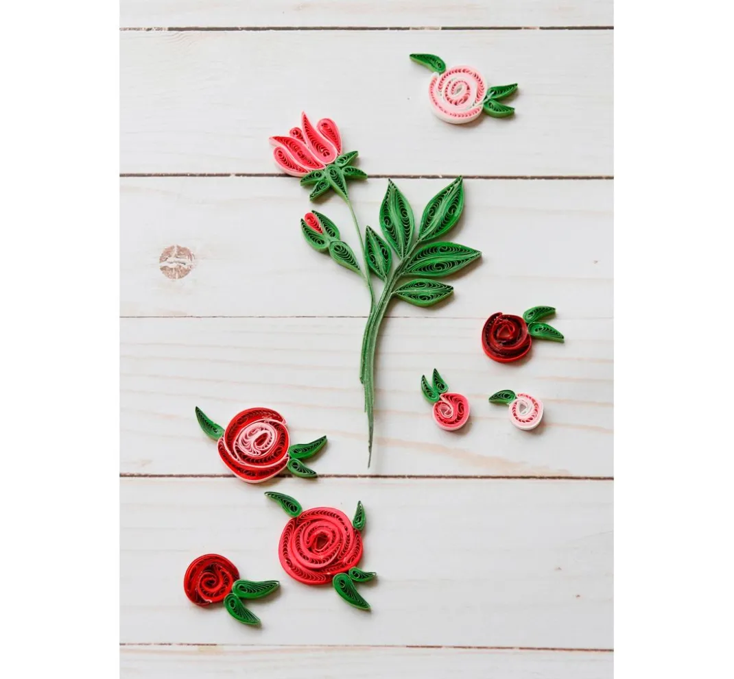 papier+ideen Quilling|Papierstreifen>Quilling-Set "Rosen"