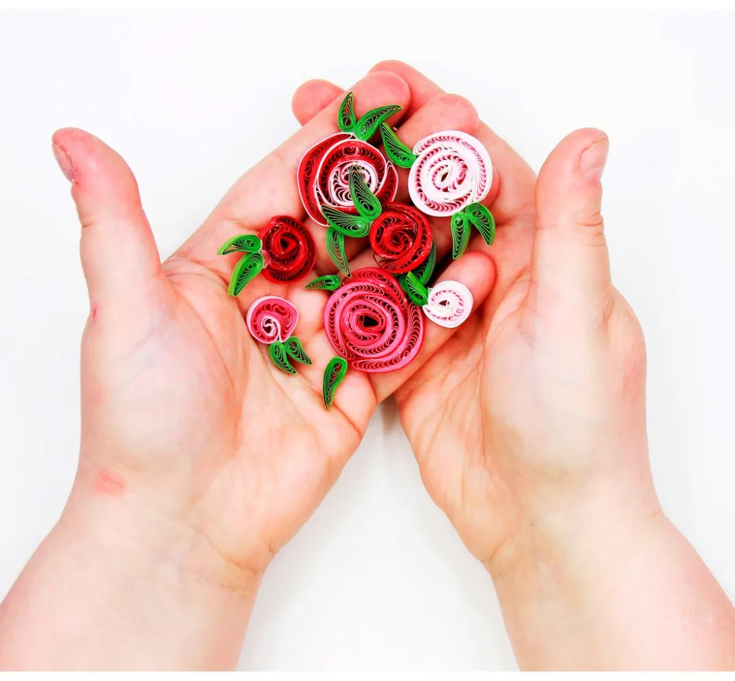 papier+ideen Quilling|Papierstreifen>Quilling-Set "Rosen"