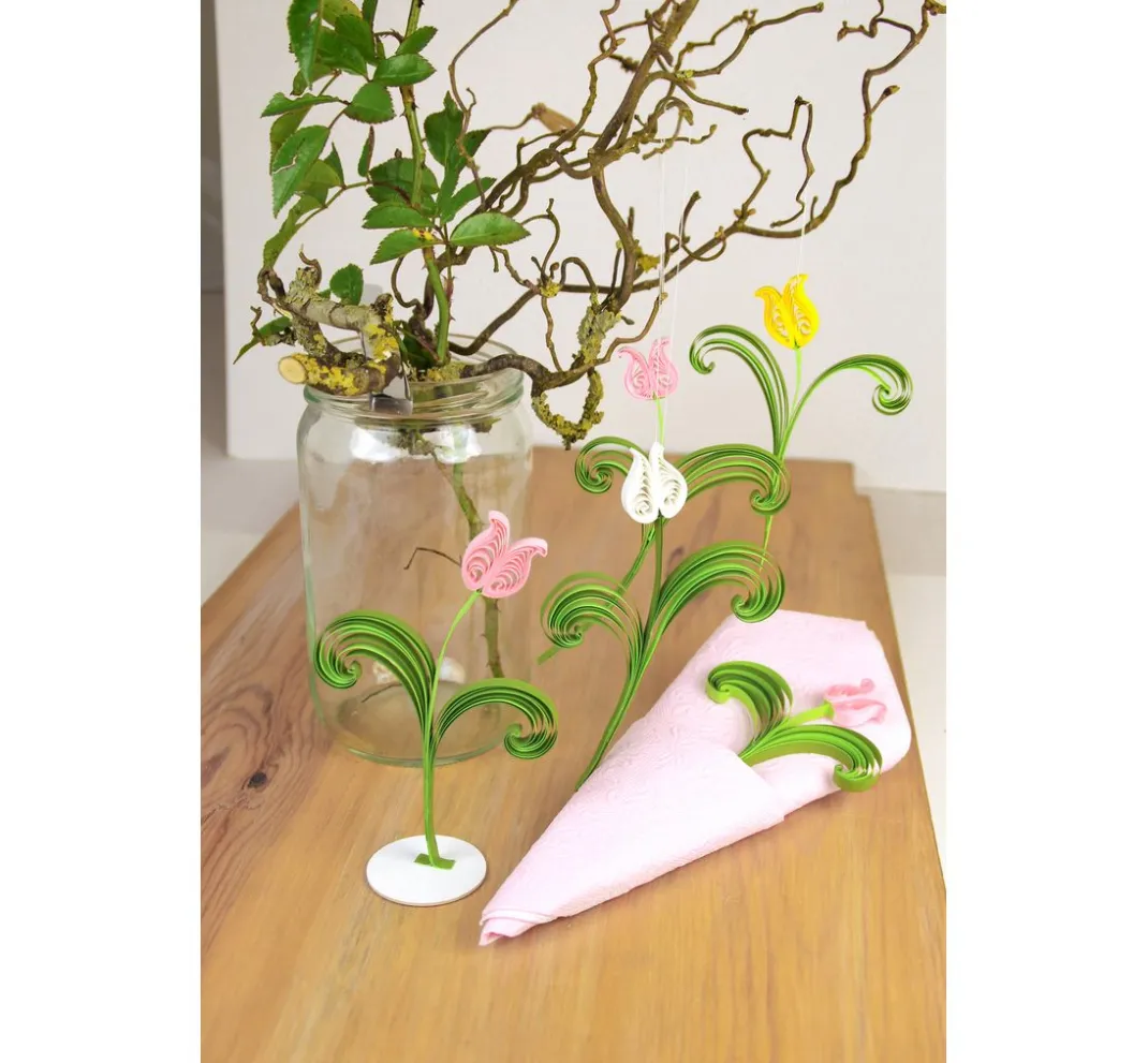 papier+ideen Quilling|Papierstreifen>Quilling-Set "Tulpen"